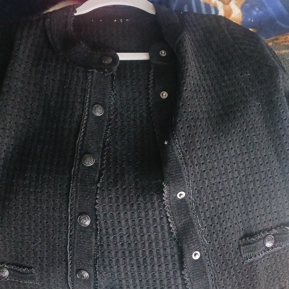 Source Unknown Sweaters - Source Unknown Black Textured Cardigan
